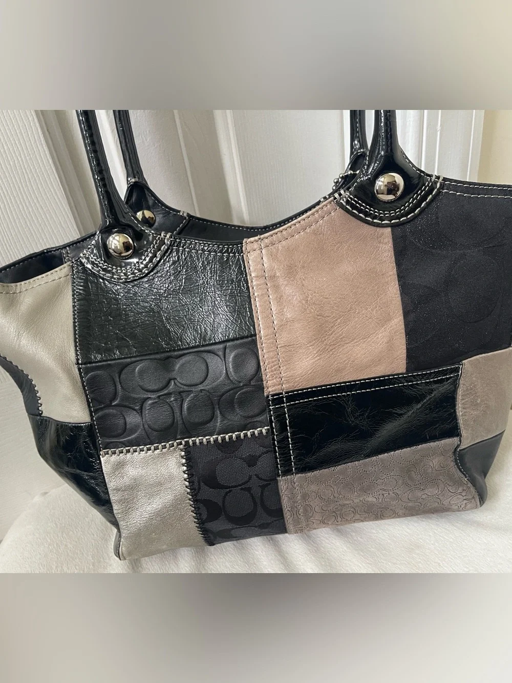 Coach patchwork tote